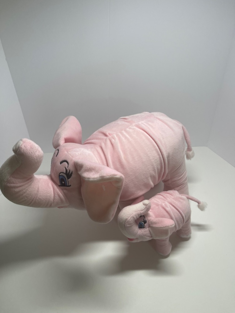 Source Unknown Pink Plush Elephant Pair - Soft Stuffed Animals